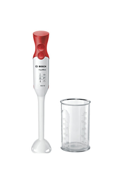 Bosch Mixer vertical ErgoMixx MSM64010, 0.6l, 450W, 1 treapta viteza, alb-rosu