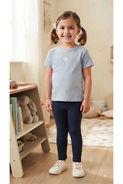 Cevval Minigirls Full Lycra Cotton Unisex Classic Leggings