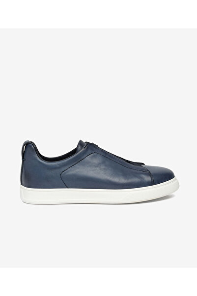 Greyder Erkek Lacivert Hakiki Deri Sneaker Ayakkabı 6Y1SA18952