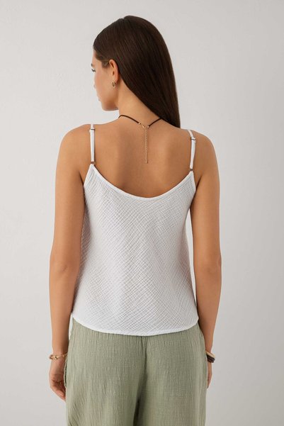 İpekçi Otantik Nomad Flam Textured Palazzo Women's Trousers Island Tea