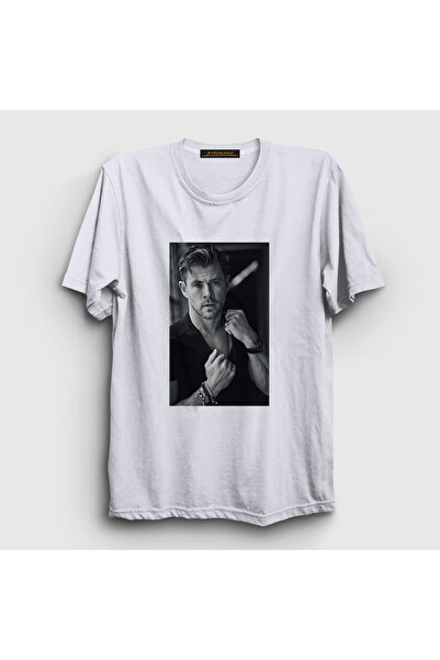 Presmono Unisex bela i siva boja Chris Hemsworth T-shirt 358633tt