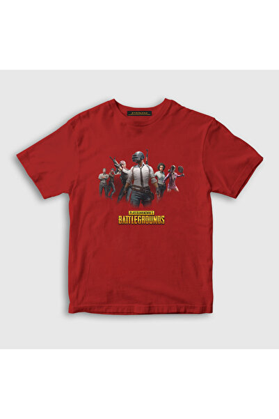 Presmono Unisex dečji crveni tim Pubg T-shirt 30737tt