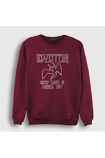 Presmono Unisex klaret crvena majica sa logotipom Led Zeppelin 96018tt