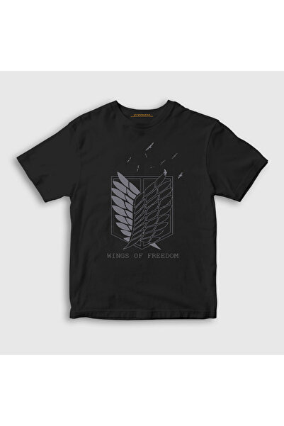 Presmono Unisex dečija crna anketna majica Anime Attack On Titan T-shirt 1248...