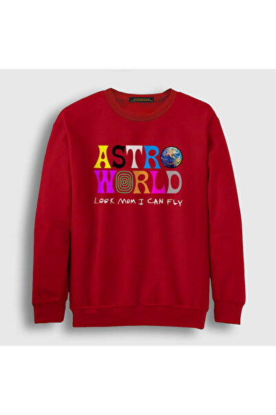 Presmono Unisex crvena majica Astroworld V3 Travis Scott 44483tt