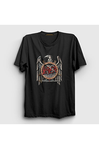 Presmono Unisex Black Silver Slayer T-shirt111517tt