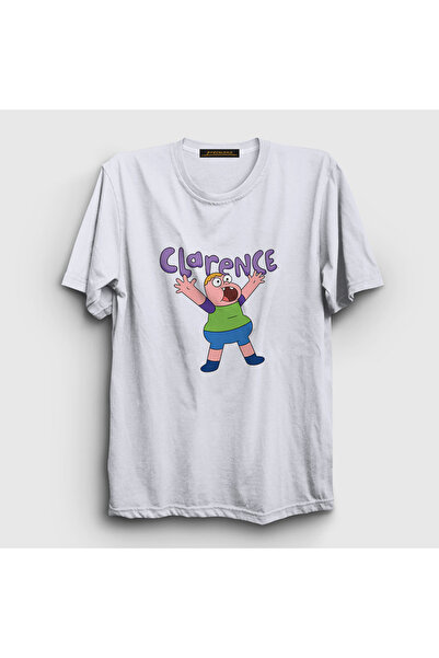 Presmono Unisex White Happy Clarence T-Shirt 458383Tt