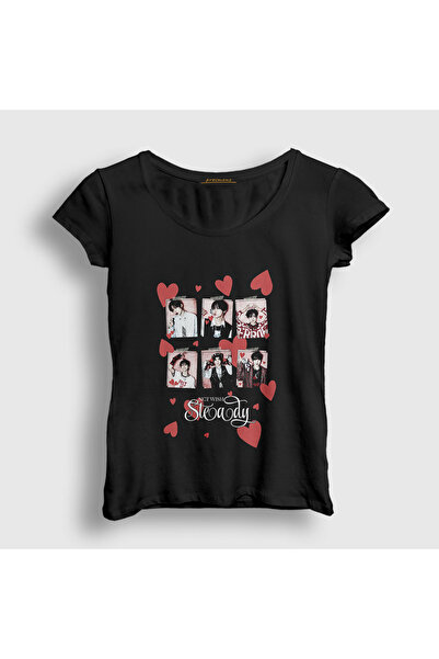 Presmono Women's Black Steady Nct Wish T-Shirt 599433Tt