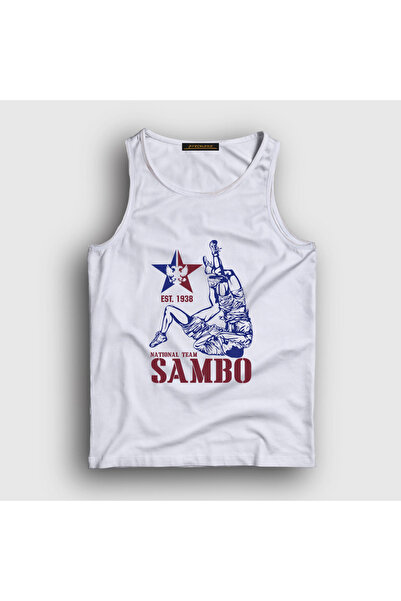 Presmono Unisex White Team Ufc Mma Fighter Sambo Tank Top 584211Tt