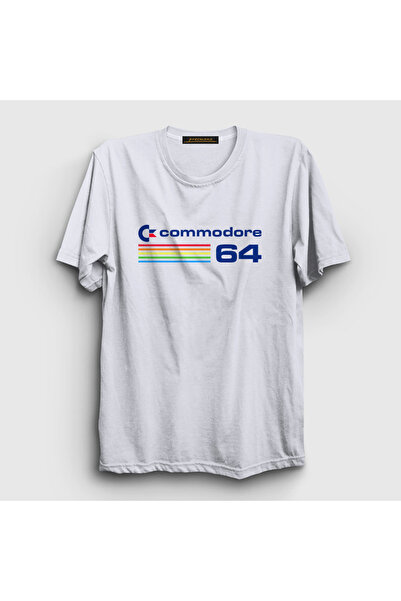 Presmono Unisex White Vintage Atari Logo Commodore 64 T-Shirt 569717Tt