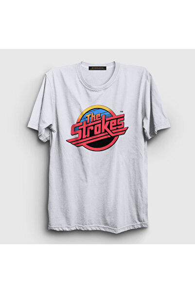 Presmono Unisex White Vintage Logo the Strokes T-Shirt 525318 Tt