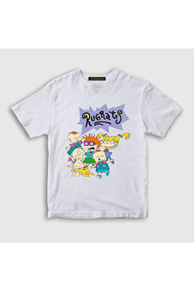 Presmono Unisex Kids White All Rugrats T-Shirt 557799Tt