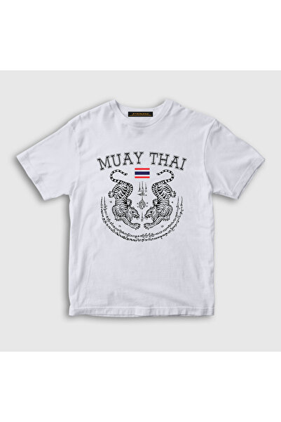 Presmono Unisex Kids White Thailand Tiger Ufc Mma Muay Thai T-Shirt 499029Tt