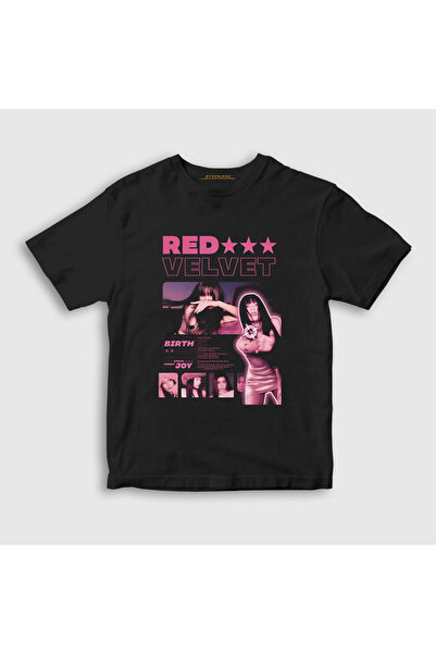 Presmono Unisex Kids Black Irene Seulgi Wendy Yeri Joy Red Velvet T-Shirt 597...