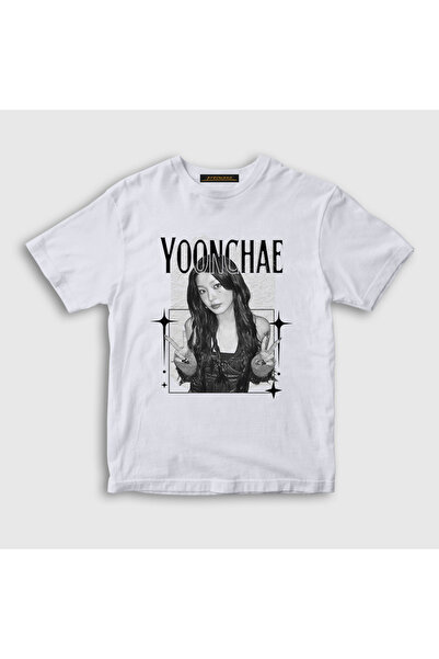 Presmono Unisex Children's White Yoonchae V2 K Pop Katseye T-Shirt 590307Tt