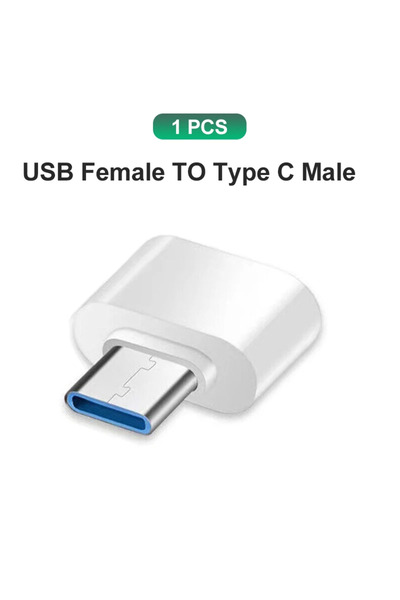 Choice قطعة واحدة بيضاء من محول EXSKOF OTG USB 3.0 إلى Type C، محول Type C أن...