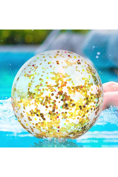 Choice3 golden 1pc Inflatable Beach Ball PVC Sequin Bal Summer Beach Swimming...