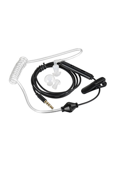 Choice black Single Headphone Secret Service Air Tube 3.5mm Anti Radiation Mo...