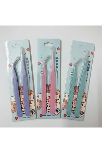 Choice3 Purple Sharkbang BOBO 2PCS Tweezers Scrapbook Sticker Washi Tape Pick...
