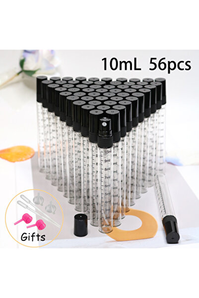 Choice Glass 56pcs 10ml 56 Pcs+6 Tools, 2/3ml Graduated Perfume Bottle, Trans...