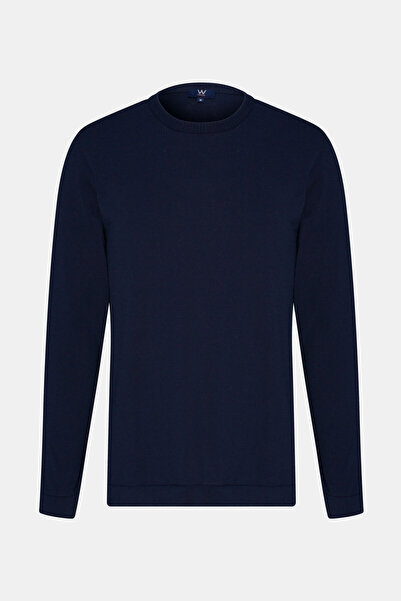 W Collection LACİVERT BİSİKLET YAKA KAZAK