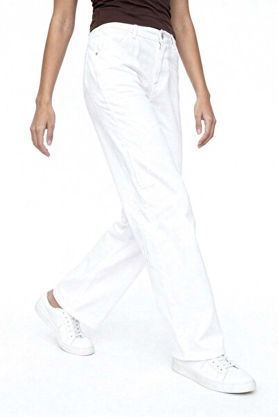 HAKKE Women's high waist Wide-Leg wide leg jean pants