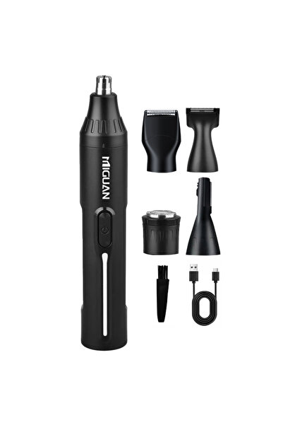 Choice Black 5-in-1 Professional Grooming Kit, USB Rechargeable Nose & Ear Ha...