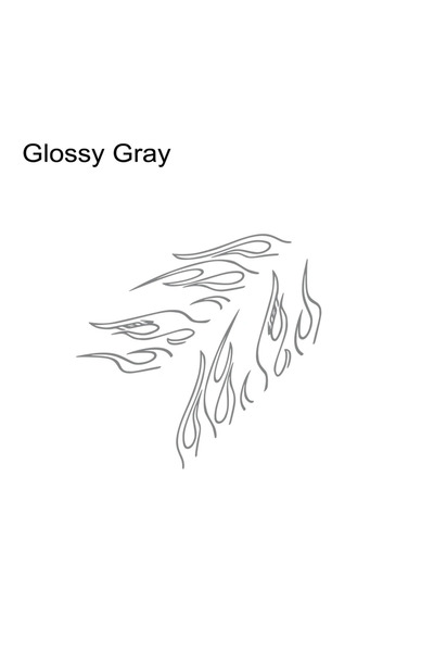 choice2 Glossy Gray Funny Car Stickers Flame Decor Decals Outdoor Vinyl Self-...