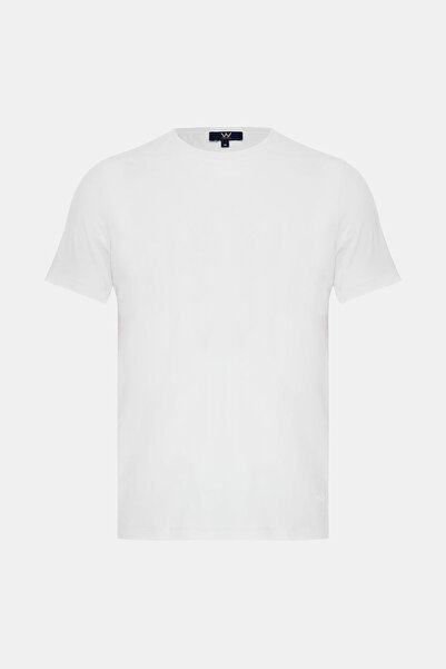 W Collection BEYAZ BİSİKLET YAKA UZUN KOLLU SWEATSHIRT