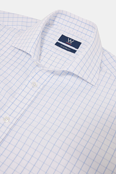 W Collection BEYAZ UZUN KOLLU ÇİZGİLİ GÖMLEK