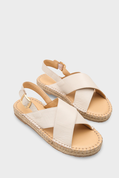 Capone Outfitters Lilian Genuine Leather Espadrilles Sole Women's Sandals