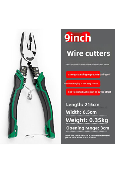 Choice3 wire cutters 9-Inch Heavy Duty 9-in-1 Alloy Steel Wire Cutter Needle ...