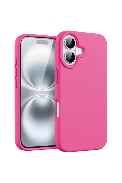 Casey Studios Silicone case iPhone 16, with microfiber, thin, protective, rai...