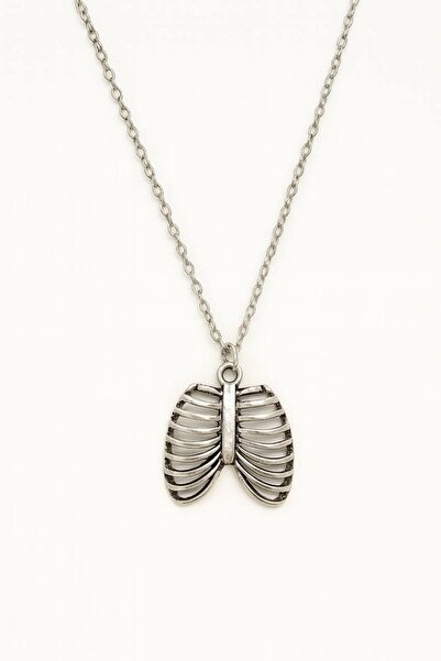 Herşey Nota Rib (Rib) Heart Unisex Necklace – Gothic and Alternative Design