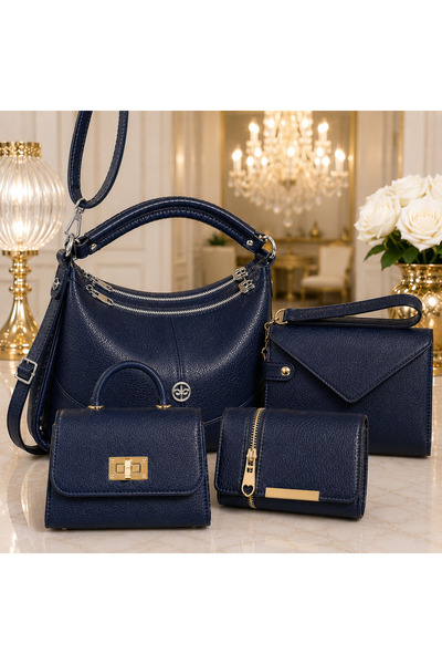 MODAMARKM Luxury Set of 4, Excellent Quality Shoulder and Handbag, Multi-Sect...