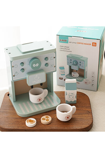 Choice COFFEE MAKER Kids Kitchen Toy Set Wooden Coffee Maker Set Simulation C...