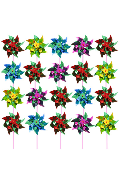 Choice 50PCS 50Pcs Plastic Colorful Pinwheel DIY Lawn Windmill Decorative Win...