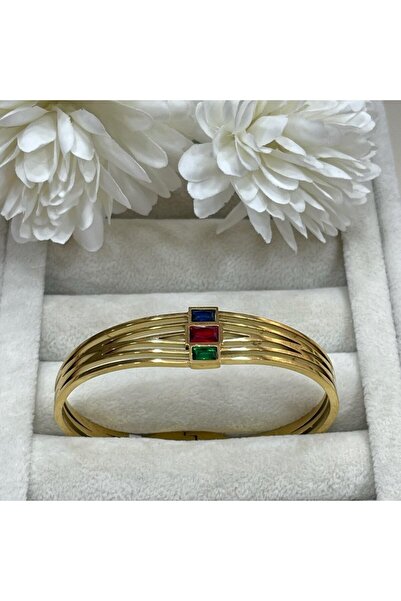 nesdesign Colorful Stone Ribbed Steel Clamp