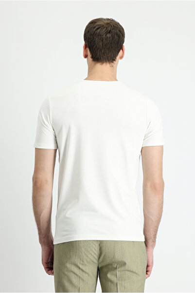 Kiğılı Tricou slim din bumbac cu decolteu slim fit