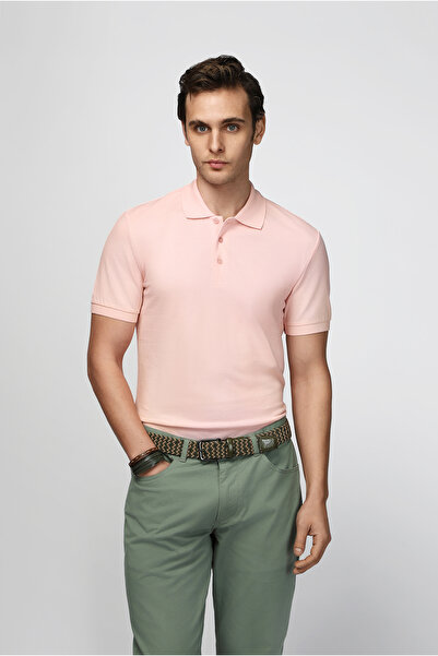 Kiğılı Embroidered Slim Fit Cotton Polo Collar T-Shirt