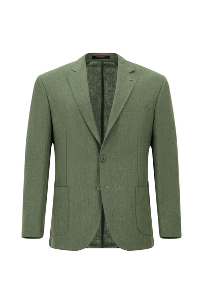 Abdullah Kiğılı 6 Drop Regular Fit Standard Cut Sports Linen Jacket