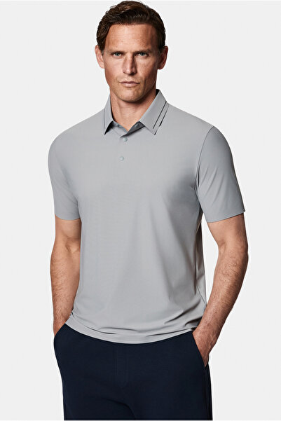 Abdullah Kiğılı Snap Fastener Polo Collar Regular Fit Flexible Non-Marking Se...