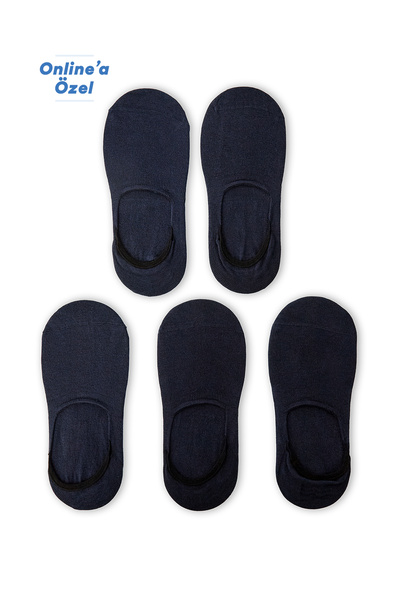 Kiğılı 5'li Pamuklu Esnek Loafer Çorap Seti