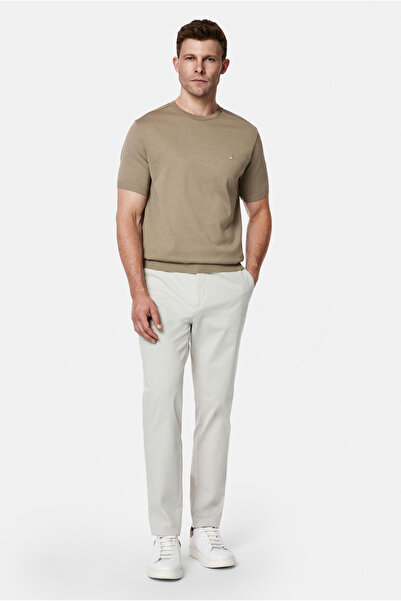 Abdullah Kiğılı Tapered Slim Fit Canvas / Chino Trousers with Side Pockets