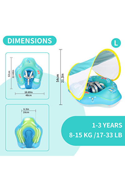 Choice BO5029Pro-L Swimbobo New Upgrade Baby Swimming Pool Float With Canopy ...