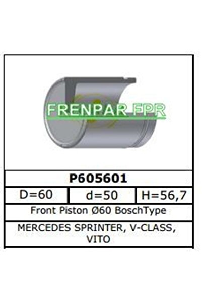 FPR Fren Kaliper Pistonu Ön Mercedes, Vw Lt