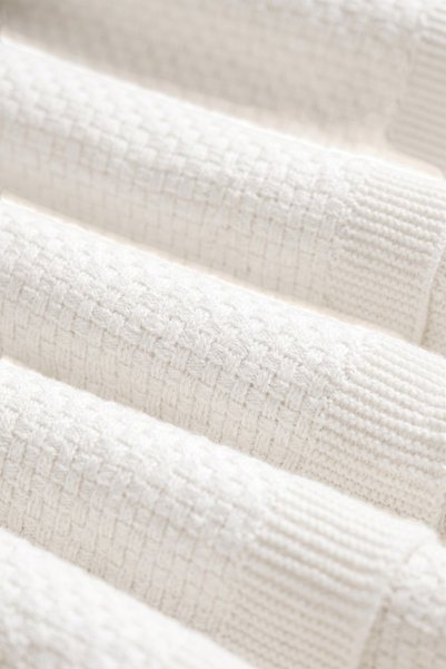 Battani.Co Knitted Baby Blanket for Girls and Boys 85cm X 85cm Tiny Checkered