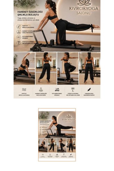 Kıvırcıkyoga Pilates Sports Pants