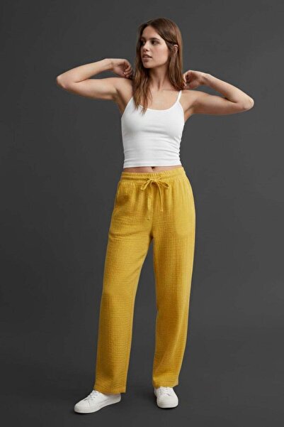 HAKKE High Waist Muslin Pants