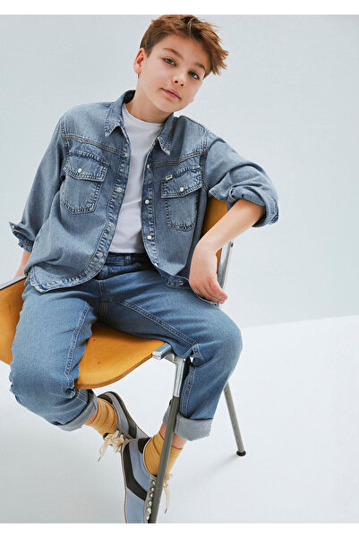 Mavi Simba 90lar Indigo Mavisi Jean Gömlek Regular Fit / Normal Kesim 6217002...